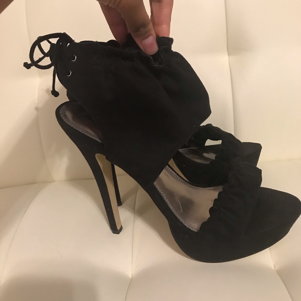 Suede Platform heels